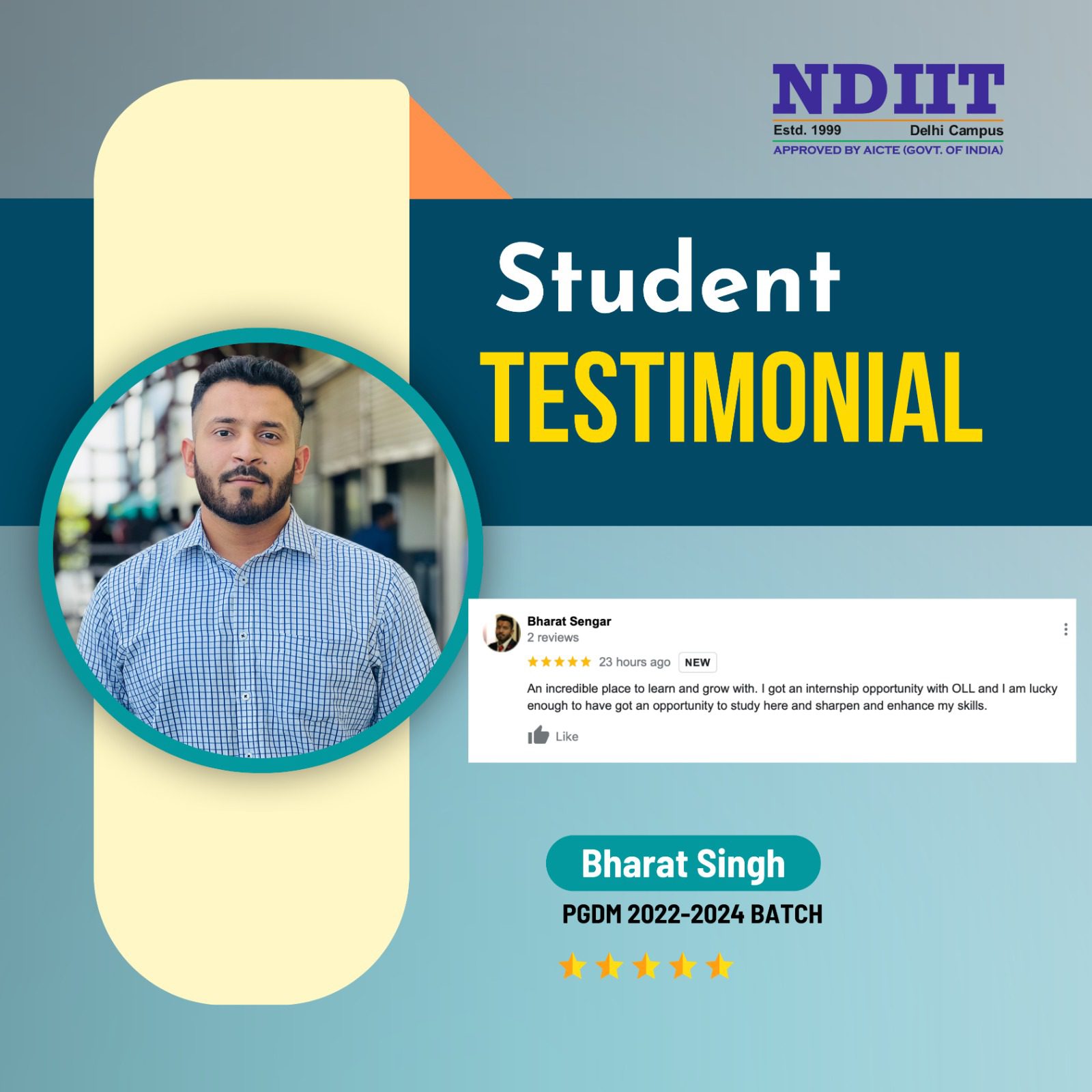 Bharat singh testimonial